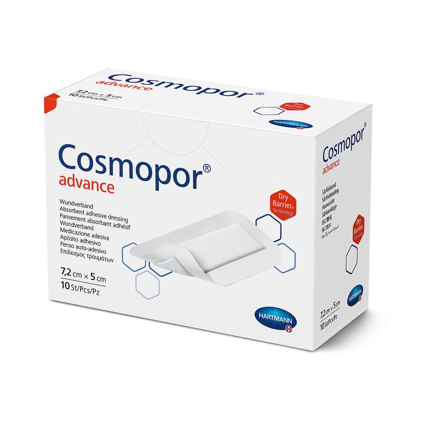Пов'язка пластирна Cosmopor® advance 7,2см x 5см 10шт